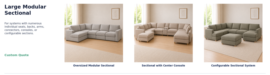 06 large modular sectional custom quote