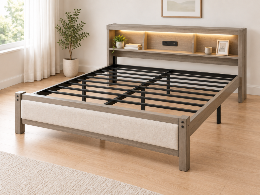 enhanced bed lighted power headboard