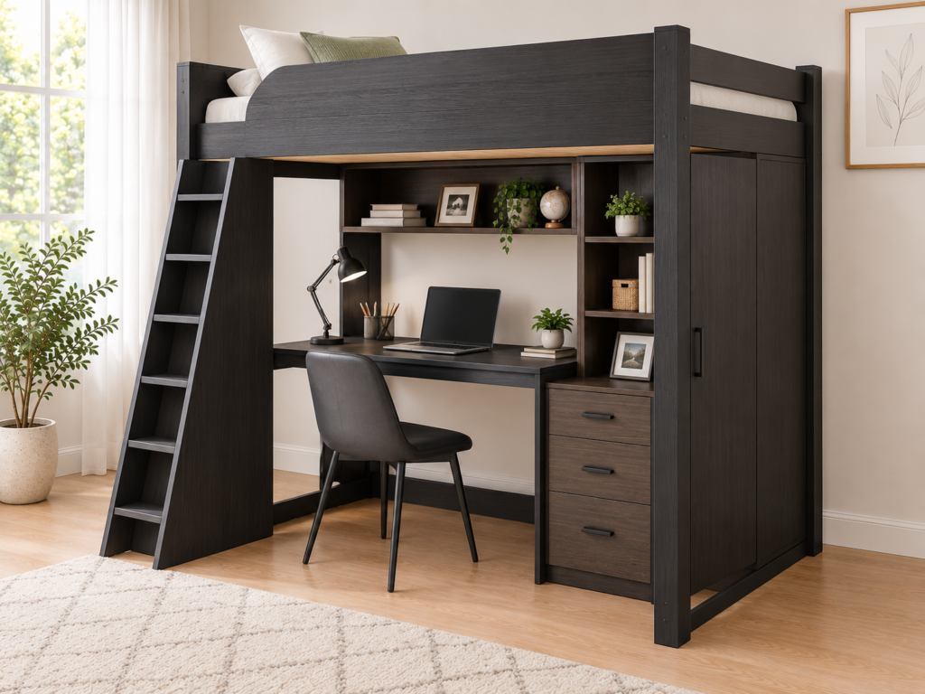 loft desk wardrobe